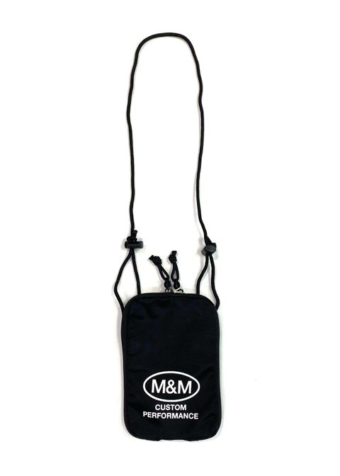FLAT POUCH (BLACK) / プリント ミニ ポーチ