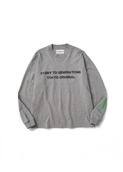 STG SHIRT (GRAY) / ロゴ プリントTシャツ