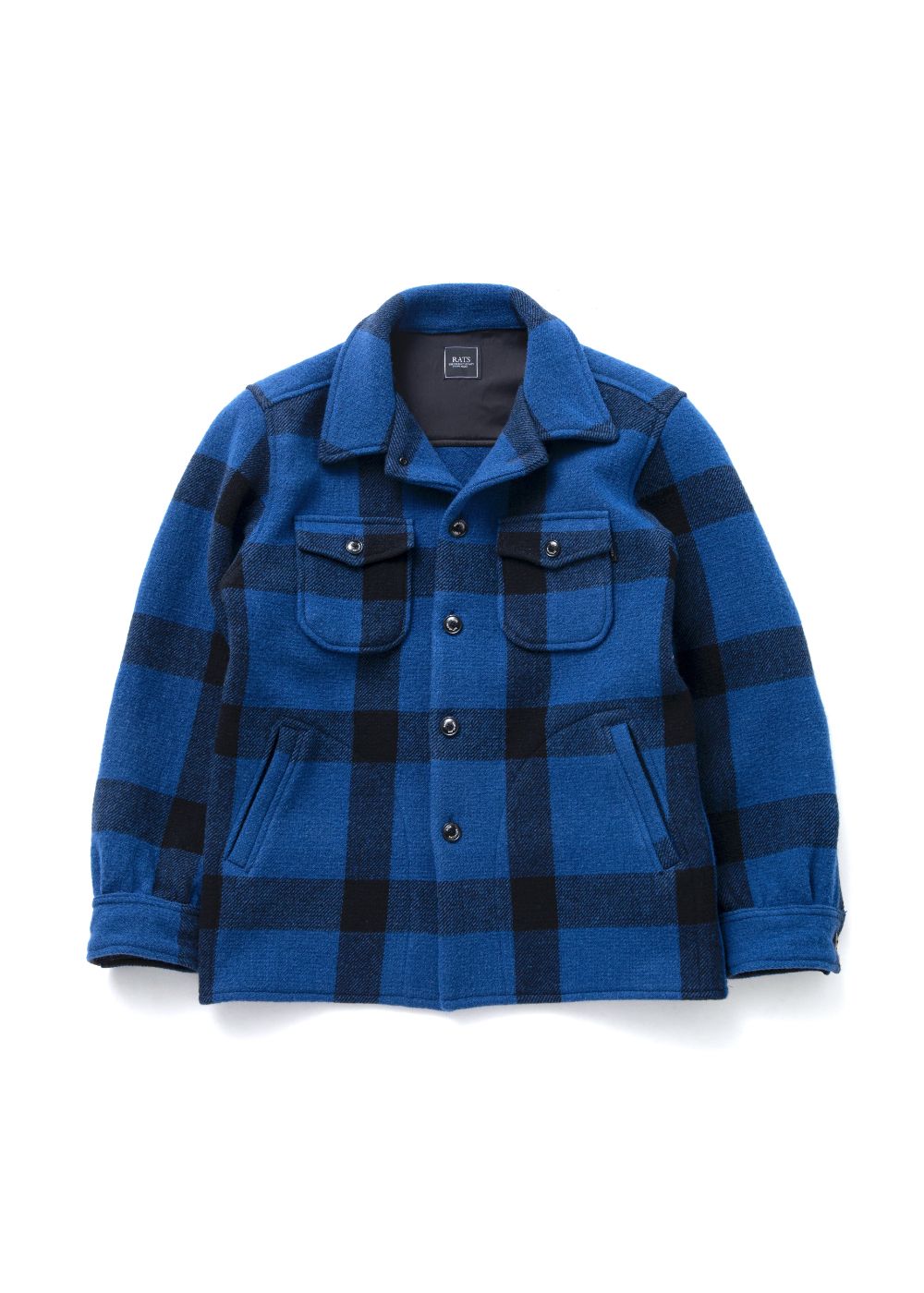 RATS - BUFFALO CHECK SHIRT JACKET (BLUE×BLACK