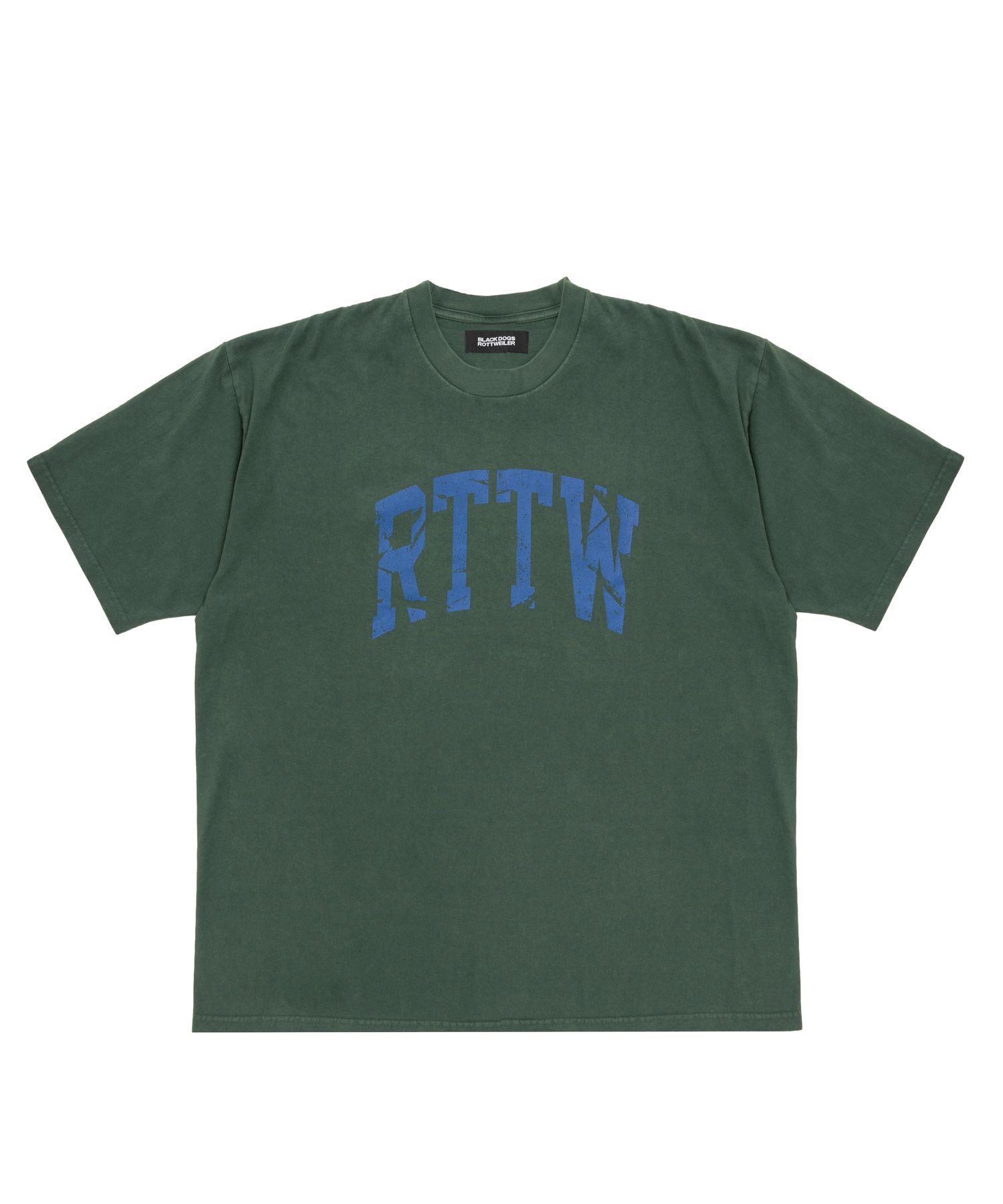 RTTW TEE (GREEN) / カレッジ ロゴ プリント Tシャツ