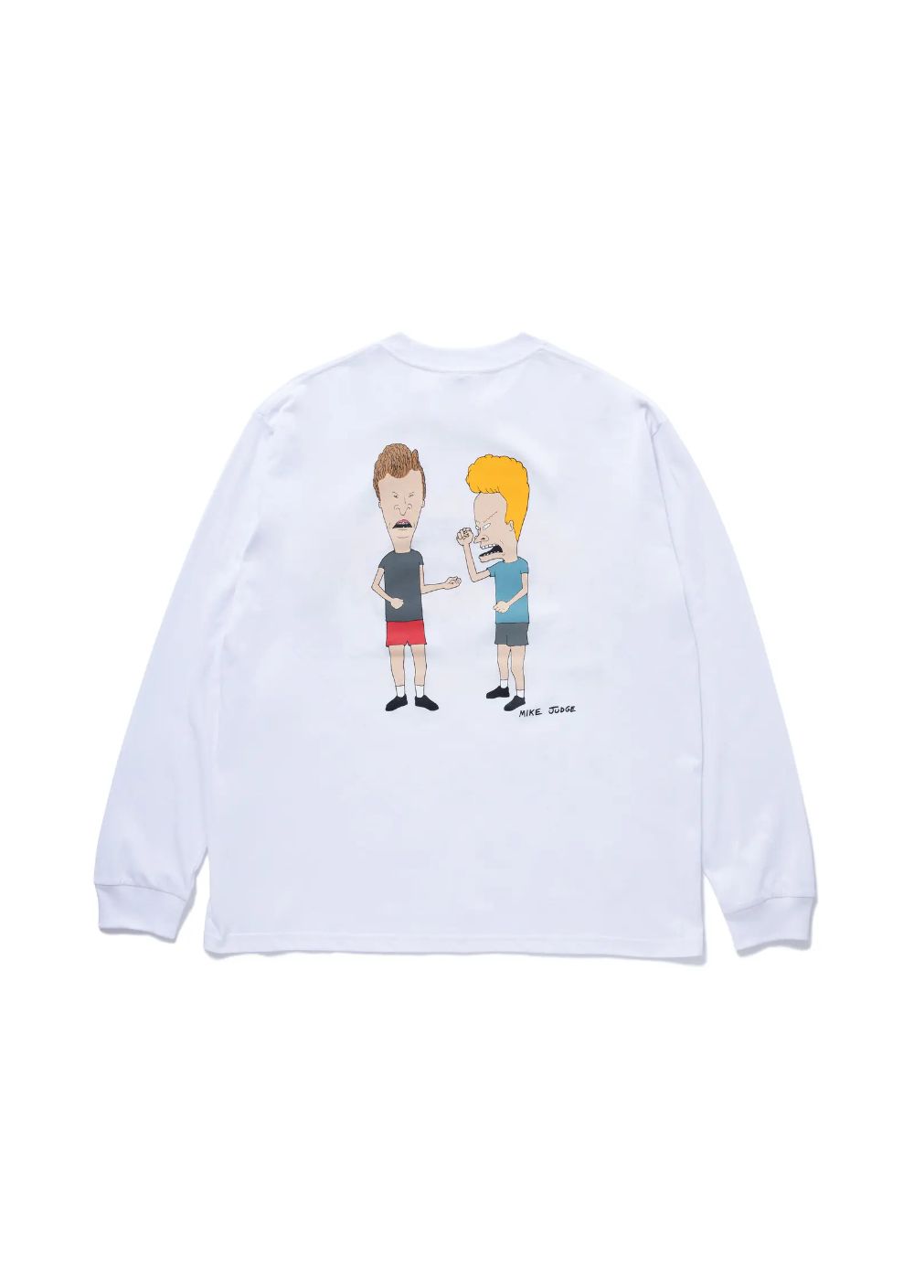 L/S PRINT T "BEVIS AND BUTT-HEAD" (WHITE) / ビーバス&バットヘッド コラボ ロンTee