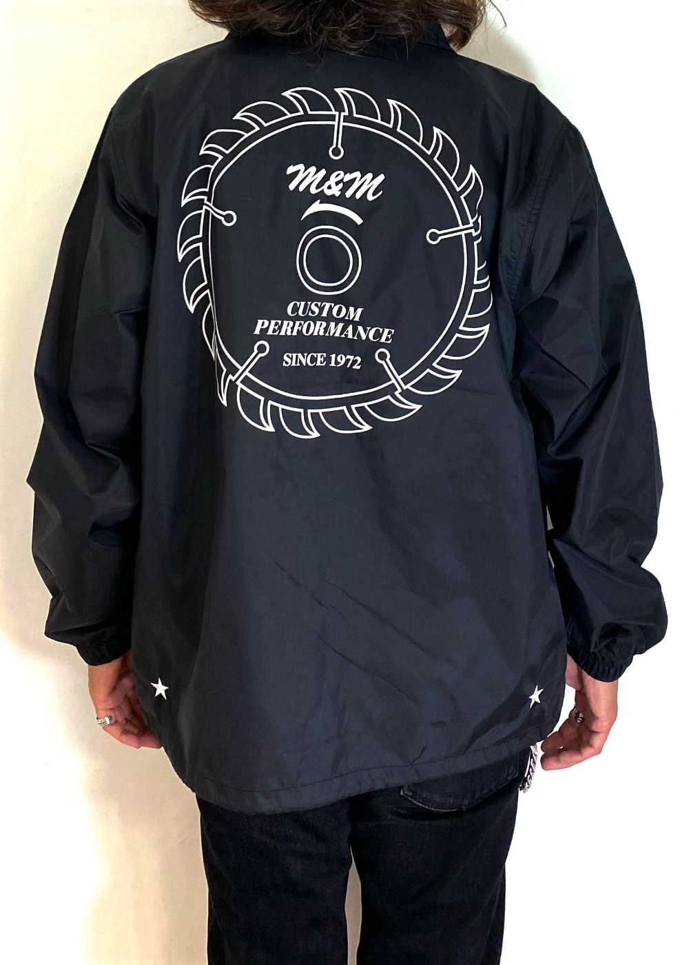 Coach Jacket (BLACK) / プリント コーチジャケット