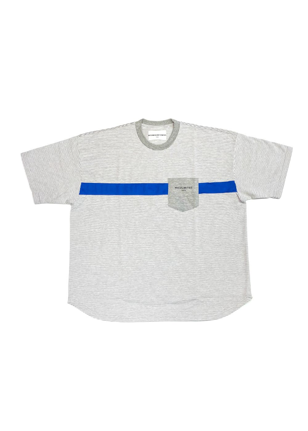 【ラスト1点】LINE BORDER TEE (GRAY) / ボーダー ポケット Tシャツ