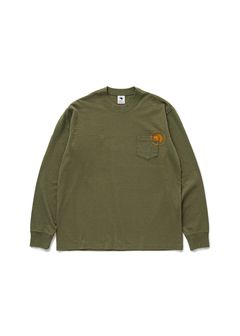 【ラスト1点】CIRCLE POCKET L/S TEE (KHAKI) / サークル ポケット ロング Tシャツ
