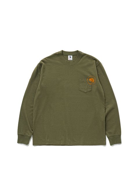 CIRCLE POCKET L/S TEE (KHAKI) / サークル ポケット ロング Tシャツ