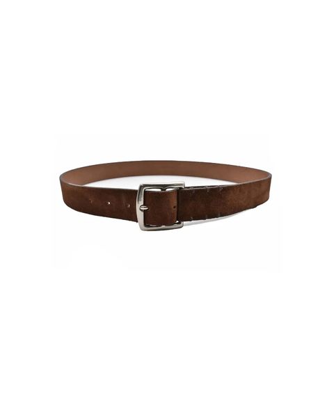 【ラスト1点】Suede Leather Belt (DBR)  / スウェード レザーベルト