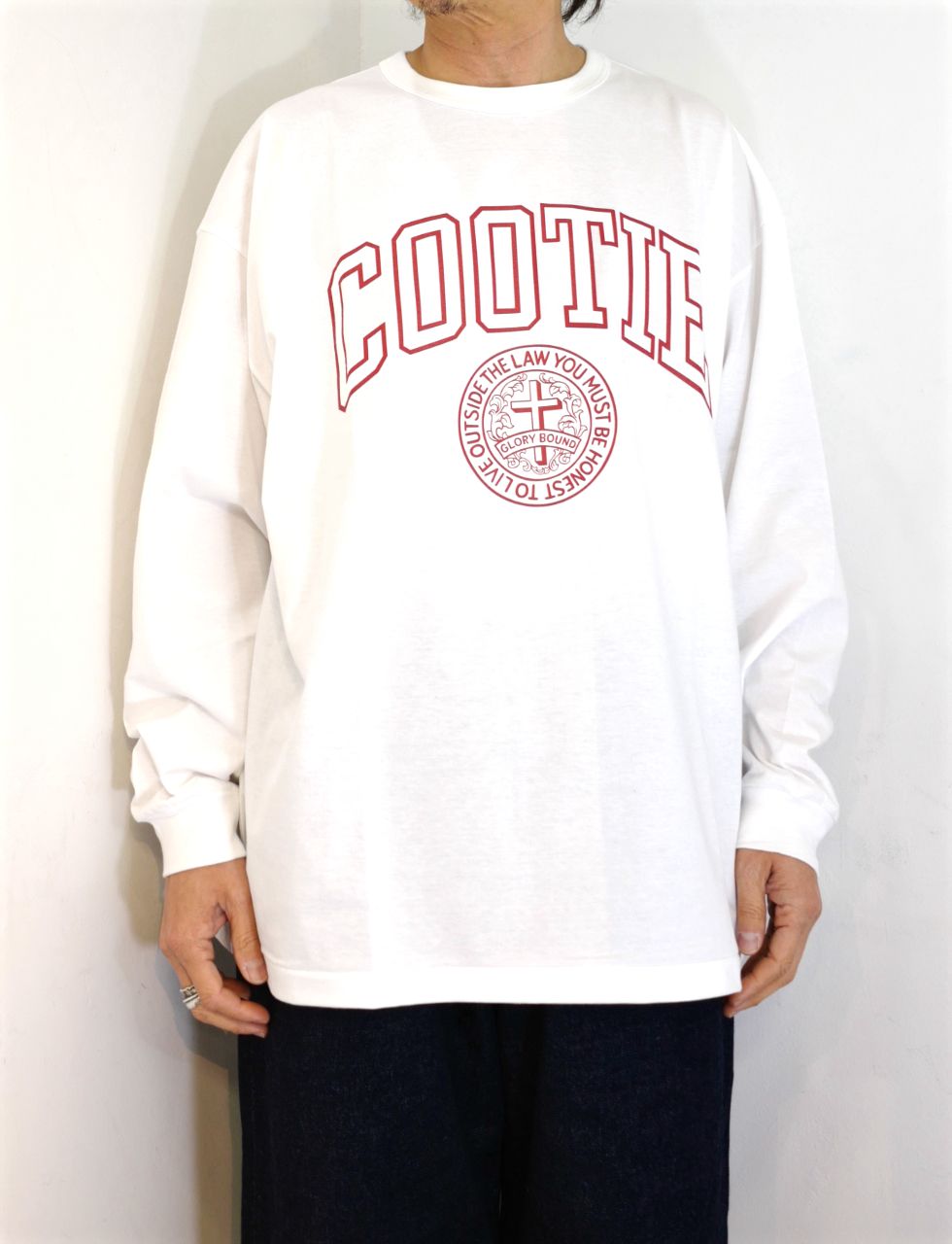 COOTIE PRODUCTIONS - Print Oversized L/S Tee (COLLEGE ...