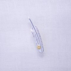 Feather S with Gold Point S (Left) (SILVER) / 24金Sポイント小フェザートップ (左向き)
