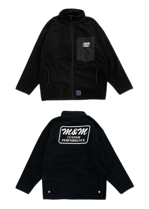 MICROFLEECE FULL-ZIP STAND JACKET (BLACK) / フルジップ フリース ジャケット