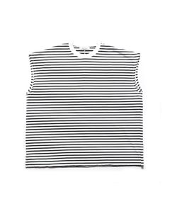 Big Nosleeve Border T-SH (WPT) / ビッグシルエット ノースリーブ ボーダー Tシャツ