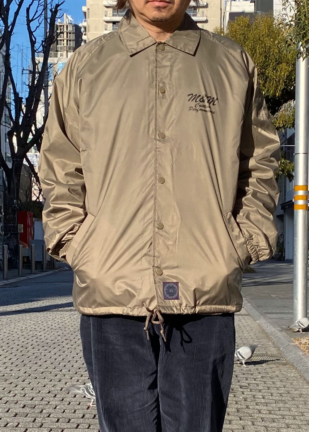 BOA COACH JACKET (KHAKI) / ボア ライナー コーチジャケット