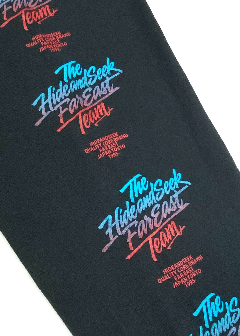 Gradation L/S Tee (BLACK) / プリント ロングスリーブ Tシャツ