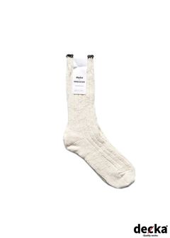 ×decka Melange Rib SOX (OWH) / デッカ コラボ メランジ ソックス