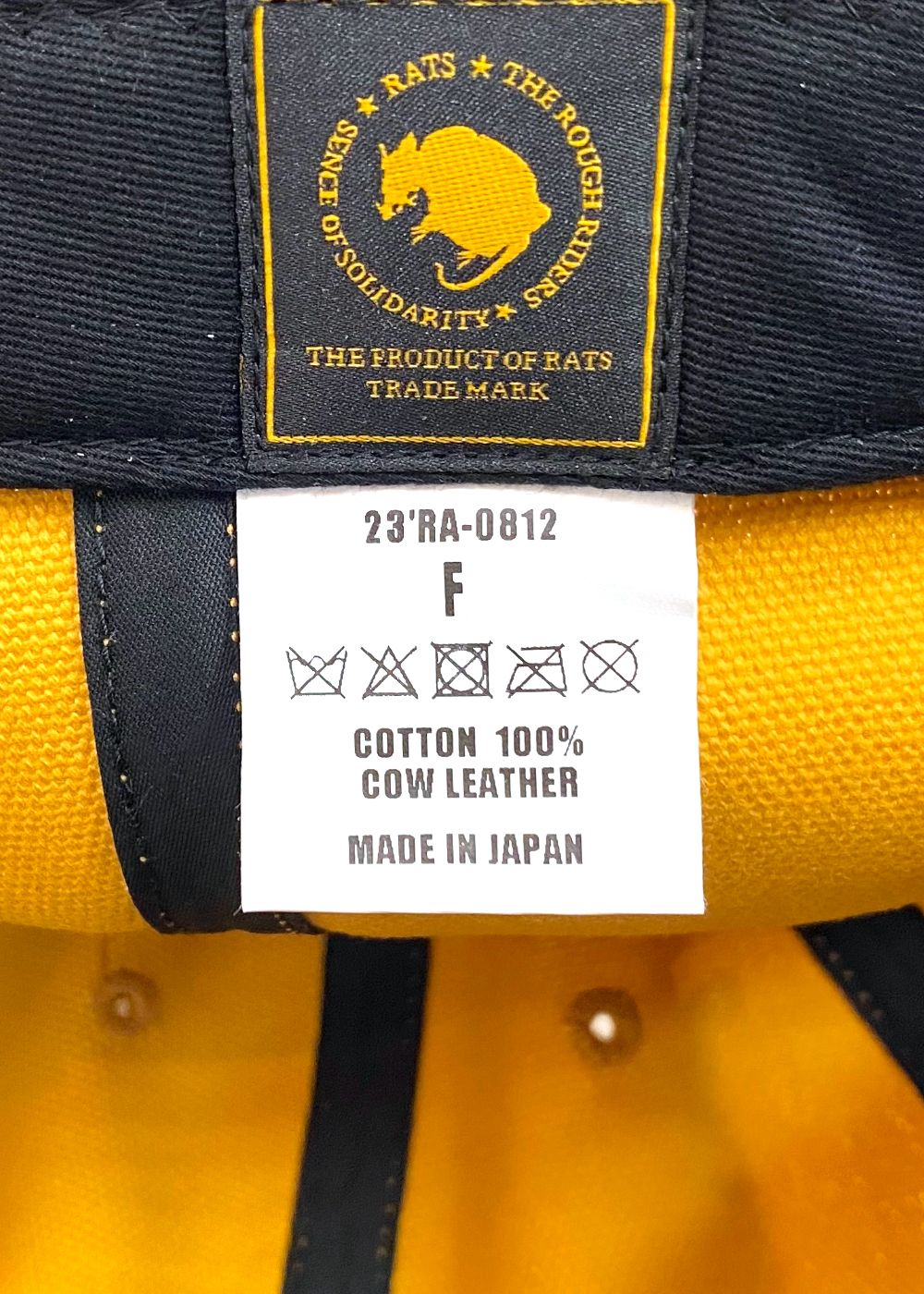 RATS CANVAS LEATHER PATCH CAP 黒 美品 フリー - メルカリ