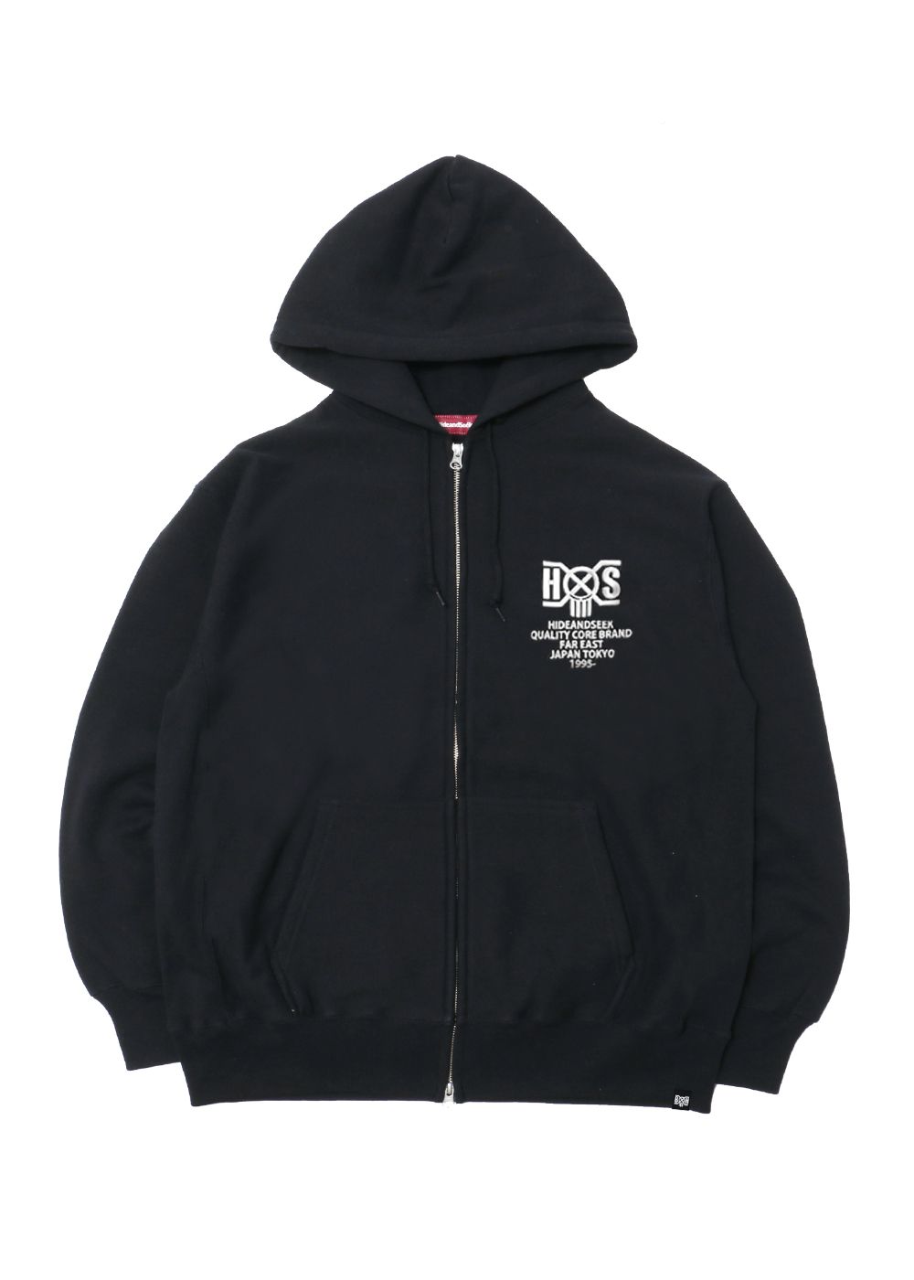 HIDE AND SEEK - HS×BH ZIP HOODED SWEAT SHIRT (BLACK) / バウンティーハンター コラボ スウェット  ジップパーカー | LOOPHOLE