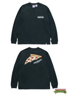 L/S PRINT T "SLICE PIZZA" (D.GREEN) / ミュータントタートルズ コラボ ロンTee