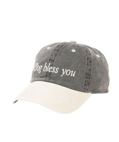 DOG BLESS CAP (BLACK) / ロゴ刺繍 ダッド キャップ。
