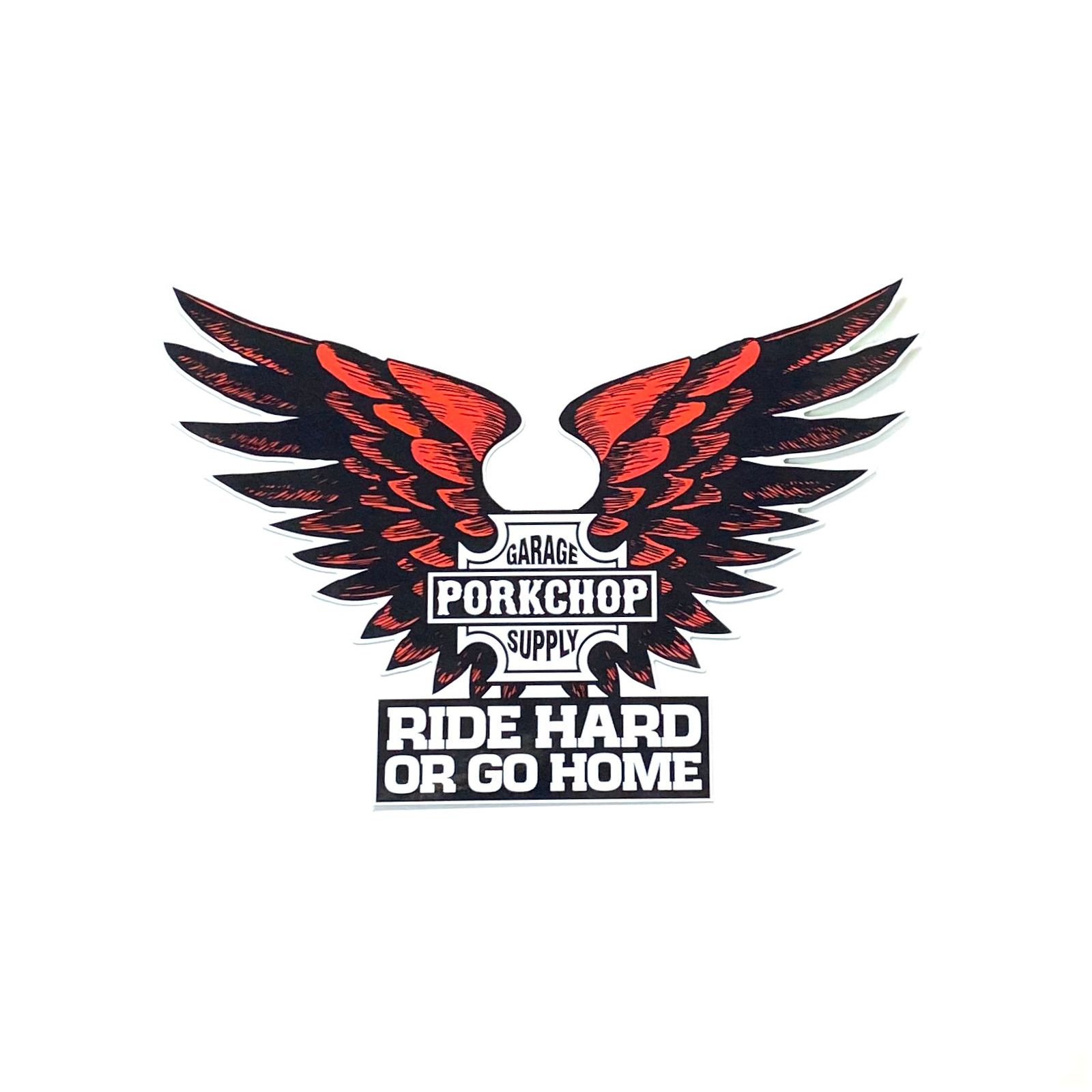 B＆S WING T STICKER (BLACK) / B&S ウイングTステッカー