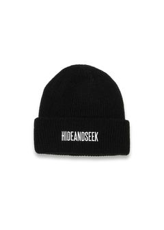 H&S Knit CAP (BLACK) / ロゴ刺繍 ニットキャップ