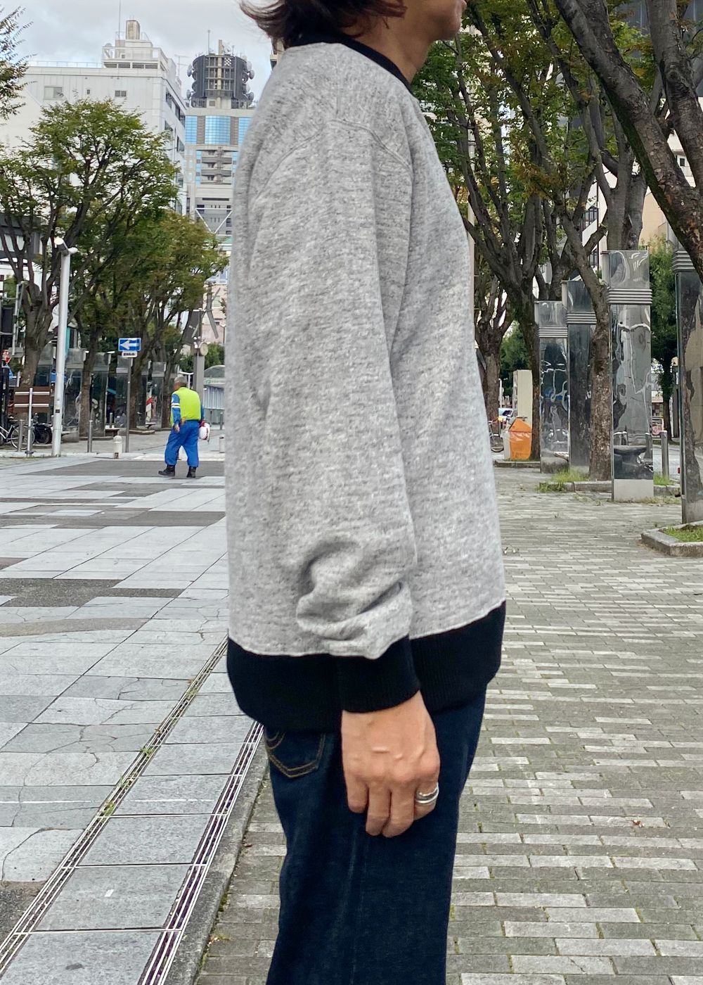 HALF ZIP UP SWEAT (HEATHER GRAY) / ハーフ ジップ スウェット