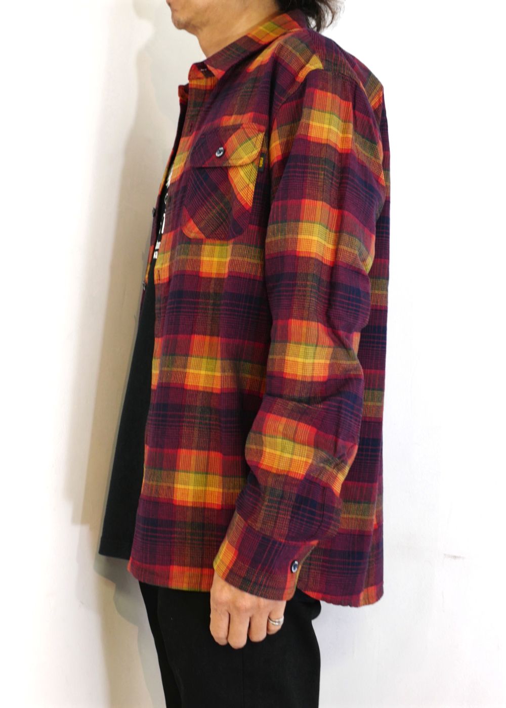 RATS - MULTI COLOR CHECK SHIRT (MULTI CHECK) / マルチカラー