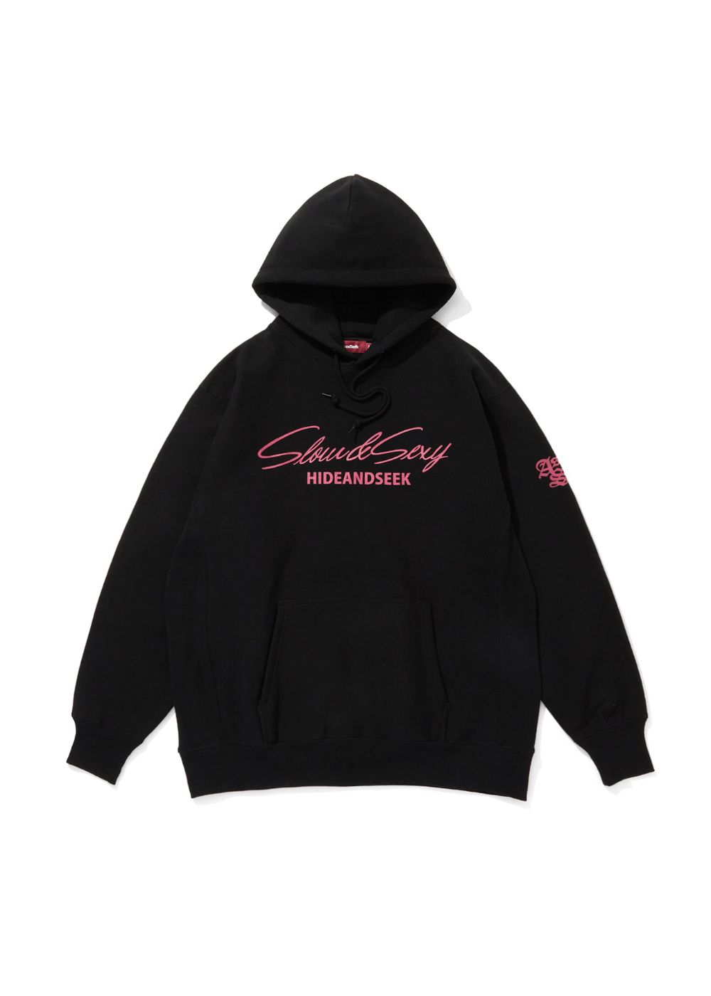 × ASIAN STAR SLOW&SEXY Hooded Sweat Shirt (BLACK/PINK) / エイジアンスター コラボ スウェット パーカー