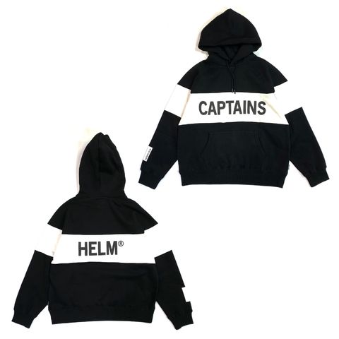 TM LOGO SWITCH HOODIE (BLACK×WHITE) / オリジナル セットアップ スウェットパーカー