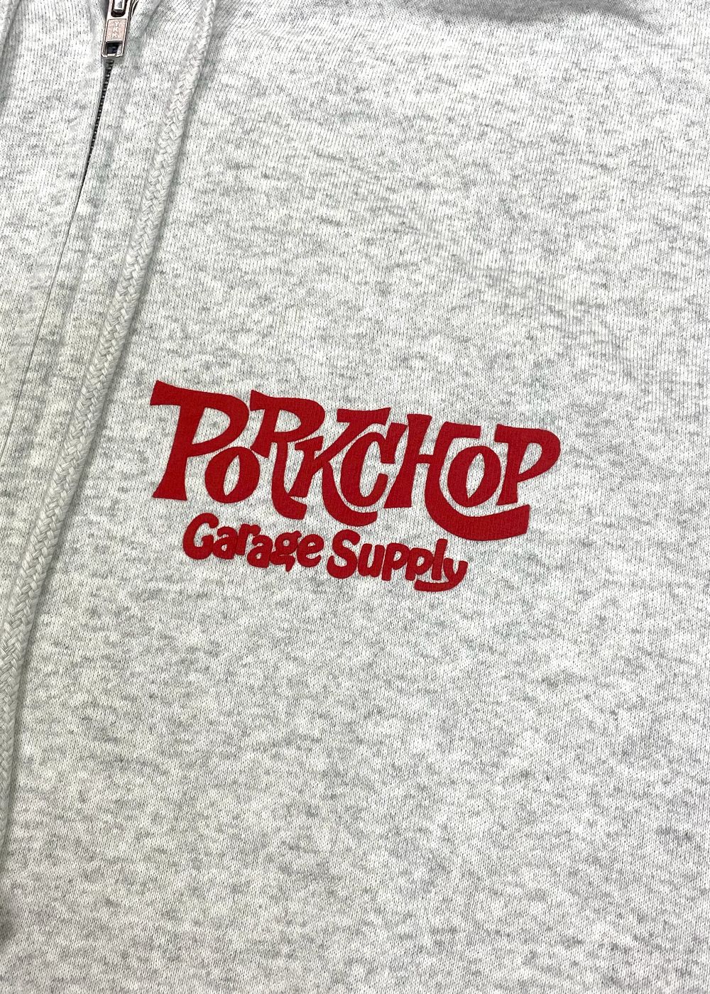 SC LOGO ZIP UP HOODIE (ASH) / SC ロゴ スウェット ジップパーカー