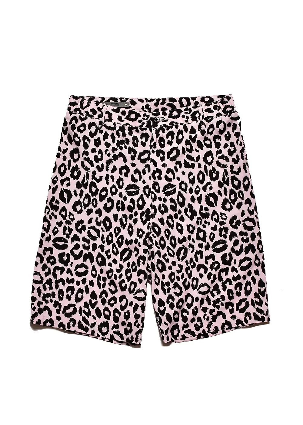 【ラスト1点】Lips Leopard Print Easy Shorts (PNK) / オリジナルレオパードリップ ショーツ