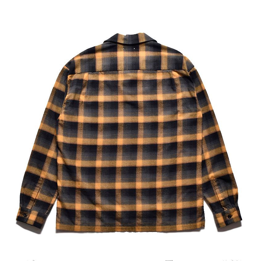 MINEDENIM - C.R Flow Ombre Check Open Collar L/S SH (YPT) / オンブレチェック  オープンカラーシャツ | LOOPHOLE