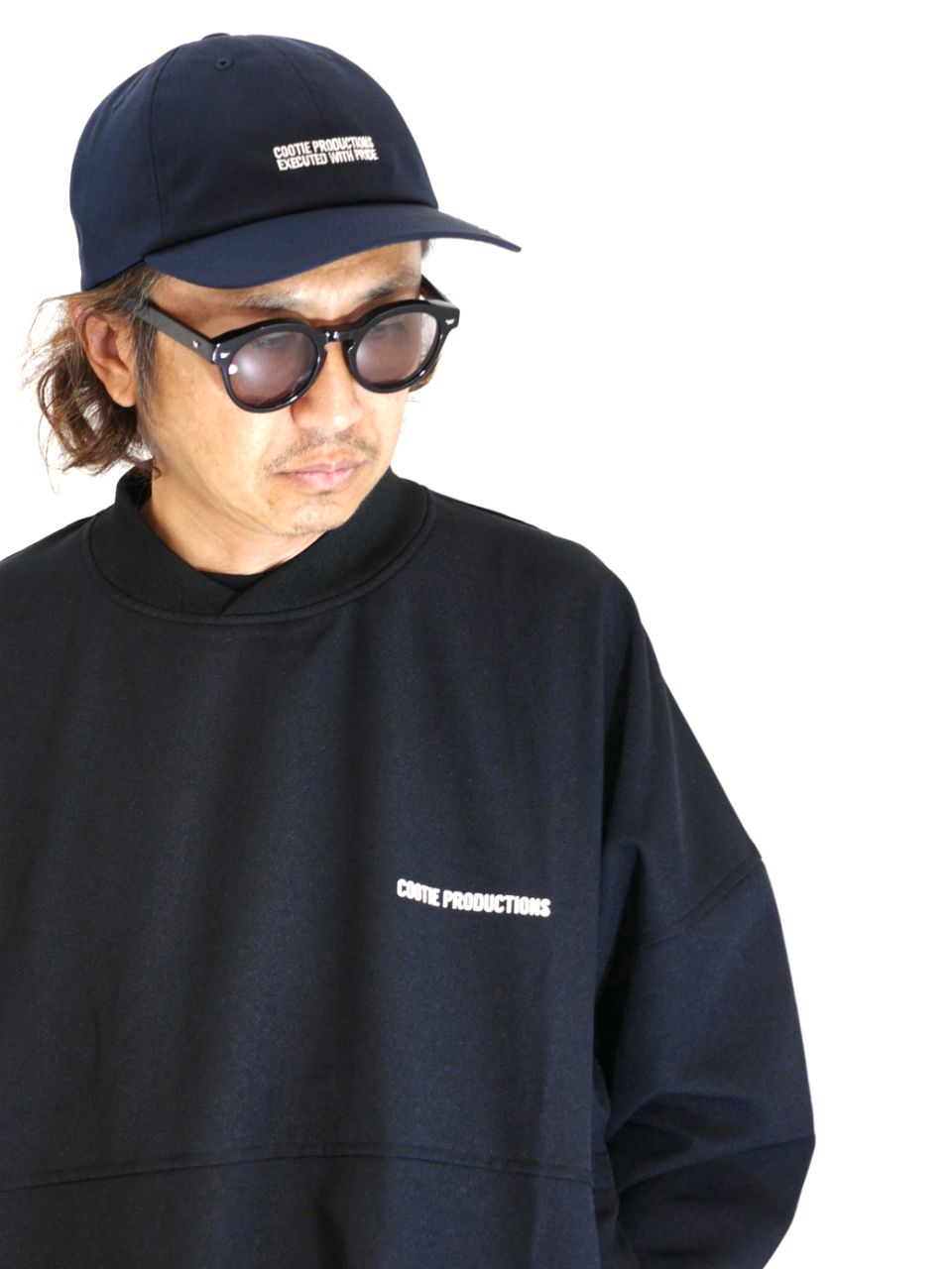 COOTIE PRODUCTIONS - POLYESTER 6 PANEL CAP (BLACK) / ポリエステル