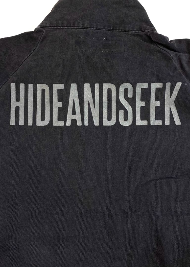 極美品】HIDE AND SEEK Boa Half ZipJacket 書き下ろし 黒