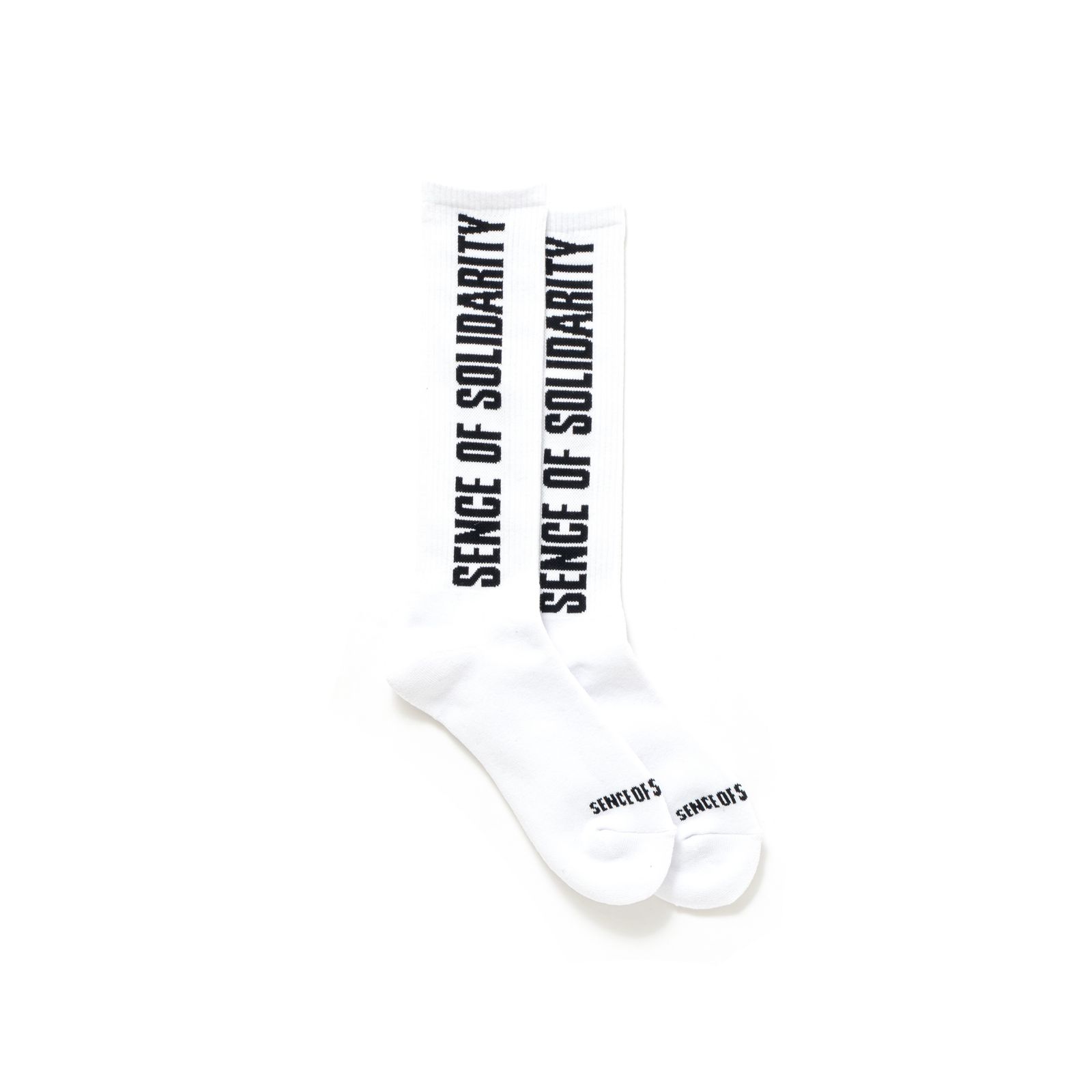 HIGH SOCKS LOGO (WHITE) / ジャガード ロゴ ソックス