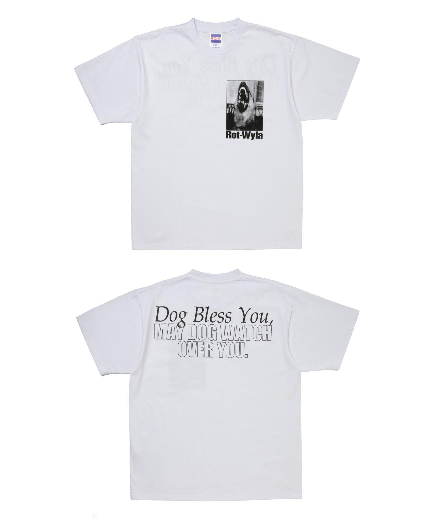 ROTTWEILER - DOG PHOTO TEE (WHITE) / フォト プリント Tシャツ