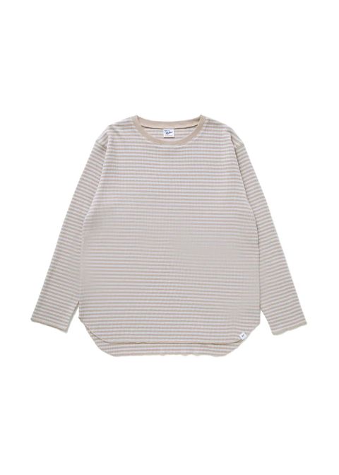 【ラスト1点】Miller Ex.THERMAL T "KILMER" (BEIGE) / ×ミラー コラボ ボーダー サーマル