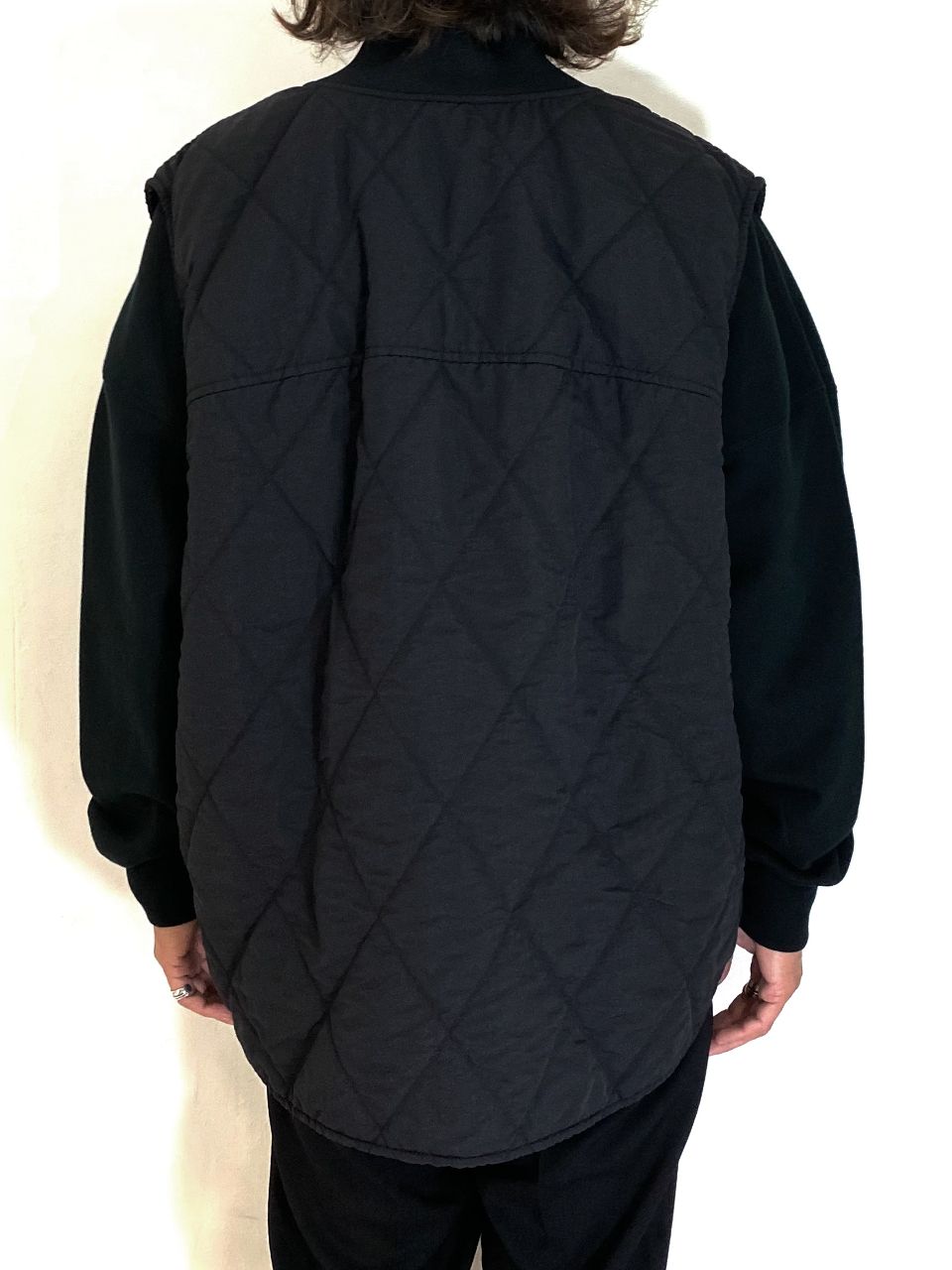 COOTIE PRODUCTIONS - Nylon Quilting Work Vest (BLACK×BLACK 