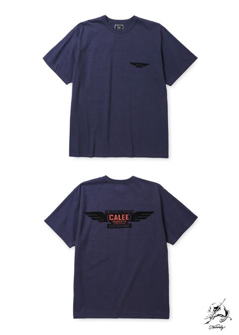 BINDER NECK WING LOGO VINTAGE TEE ＜NATURALLY PAINT DESIGN＞ (DARK PURPLE) / ×ナチュラリーペイント コラボ Tシャツ