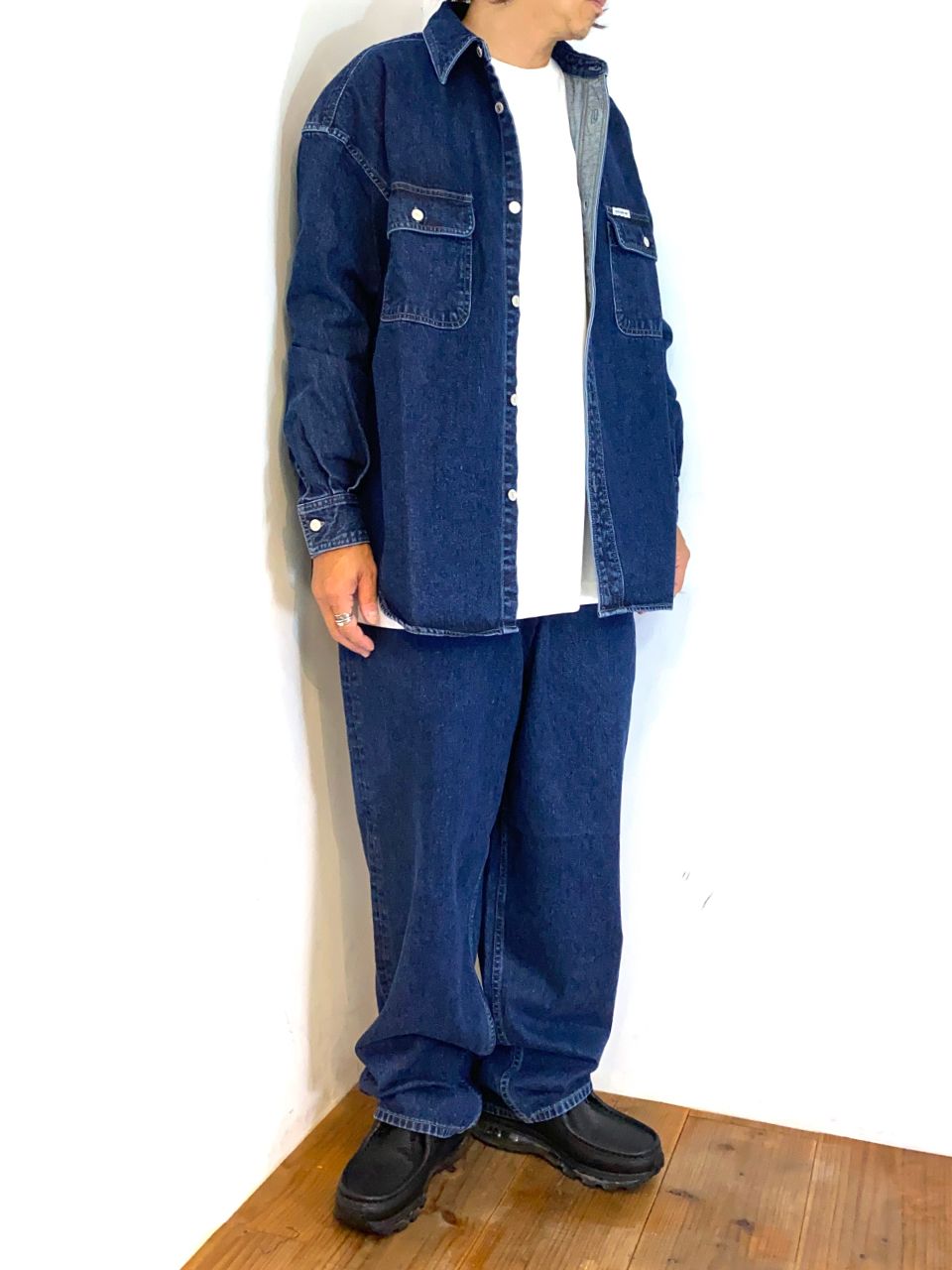 COOTIE PRODUCTIONS - 10.5oz Denim 5 Pocket Easy Baggy Pants (INDIGO FADE) /  バギーデニムパンツ / セットアップ可能 | LOOPHOLE