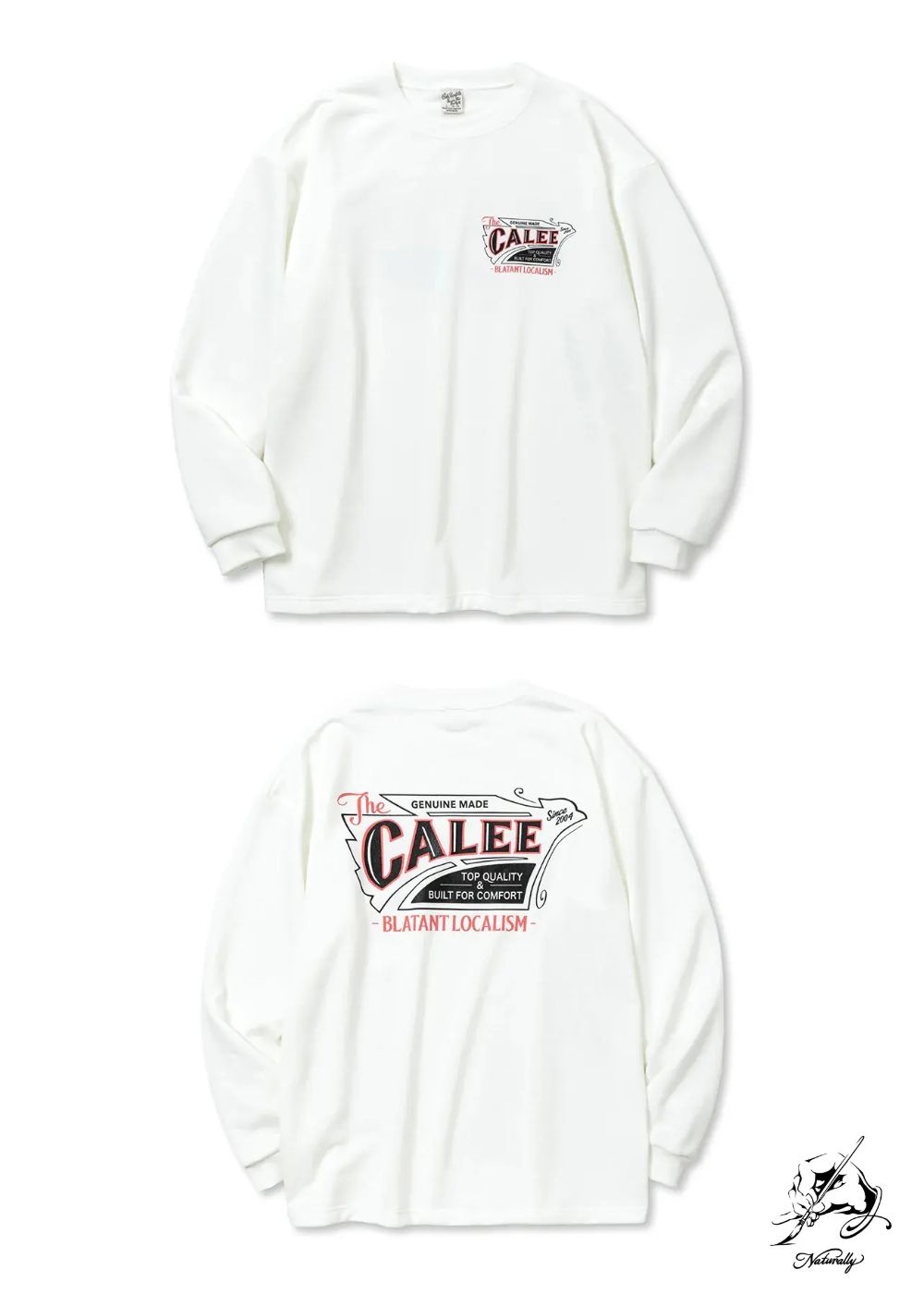 AEROKNOT OLD SIGN BOARD L/S SW TEE ＜NATURALLY PAINT DESIGN＞ (WHITE) / ×ナチュラリーペイント コラボ スウェット