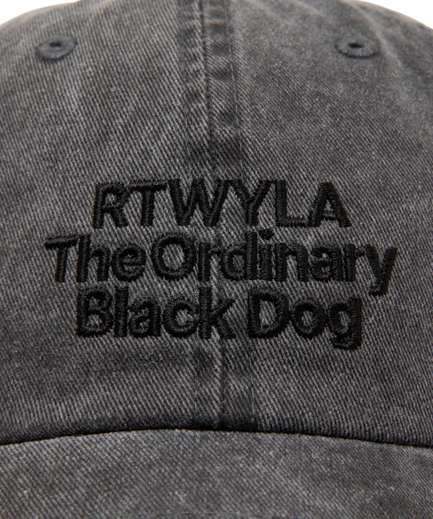 PIG RTWYLA CAP (BLACK) / ロゴ刺繍 ダッド キャップ。