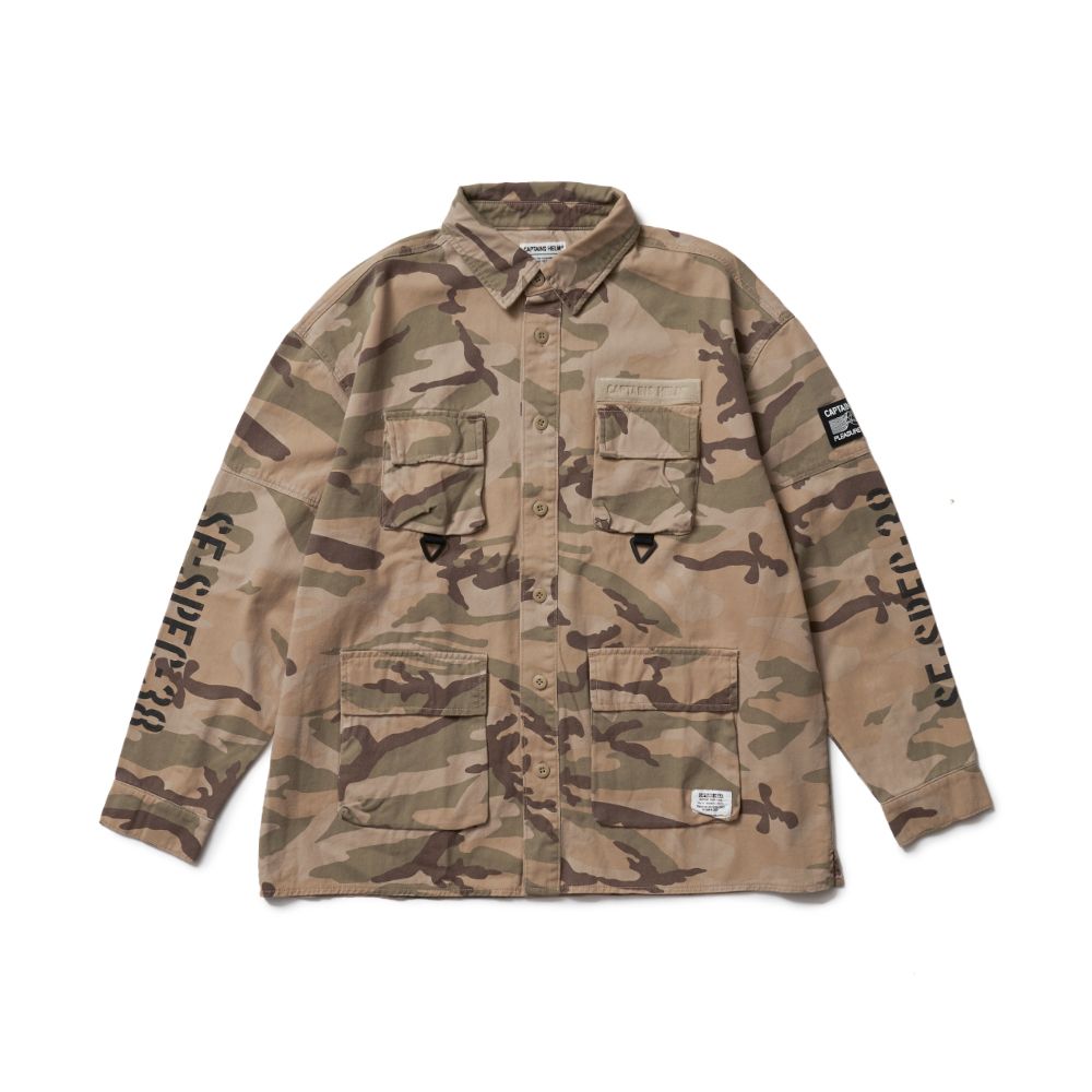 CAPTAINS HELM - MIL OUTDOOR SHIRT JKT (SAND CAMO) / ミリタリー