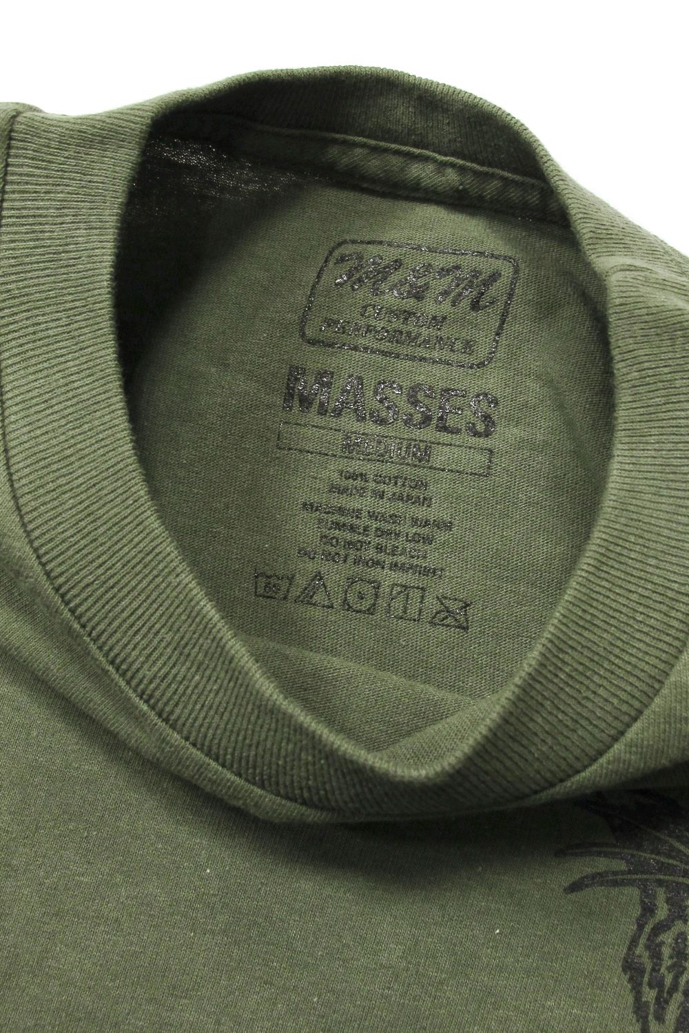 PRINT L/S TEE (×MASSES) (OLIVE) / マシス コラボレーション プリントロンT - S