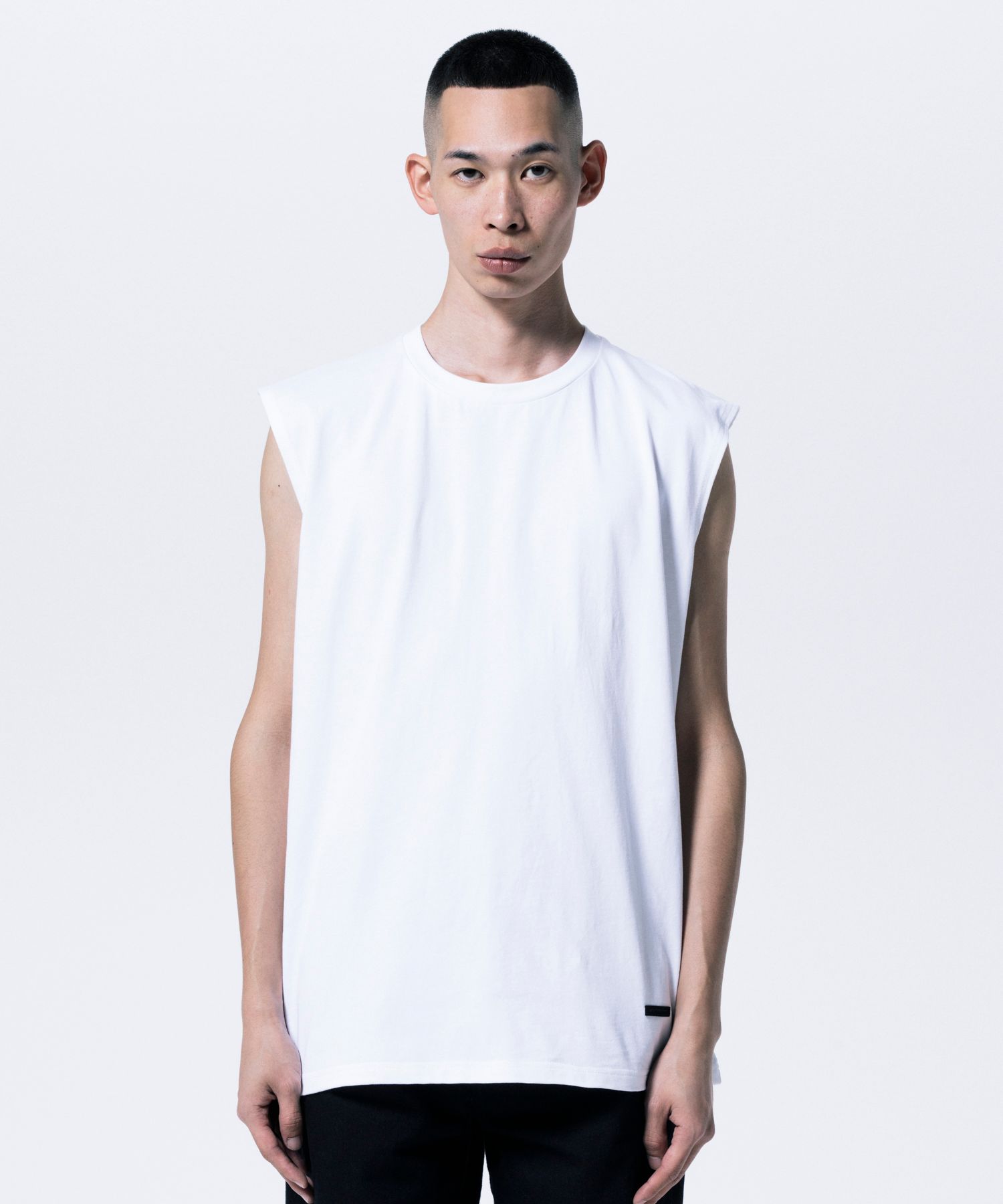 R9 BASIC NOSLEEVE TEE (WHITE) / オリジナル ノースリーブ Tシャツ