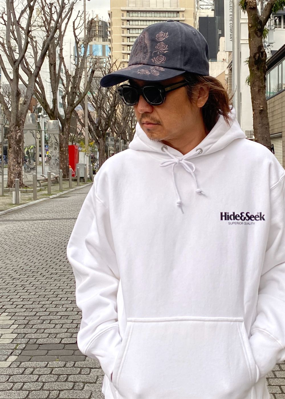 Maria CAP (CHARCOAL GRAY) / マリア刺繍 ベースボール キャップ