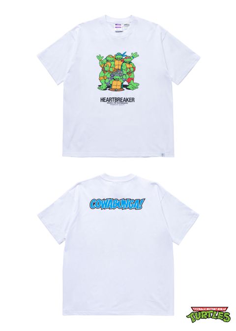 S/S PRINT T "TURTLES" (WHITE) / ミュータントタートルズ コラボ Tee