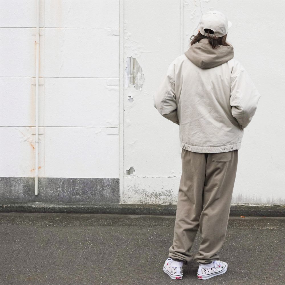 Ox Work Zip Jacket (Washed) (BEIGE) / コットン オックス ワーク ジャケット