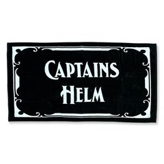 LOGO BEACH TOWEL -IMABARI MADE- (BLACK) / ロゴ ビーチ タオル