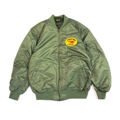 FIRE UP MA-1 JACKET  (OLIVE) / ワッペン MA-1