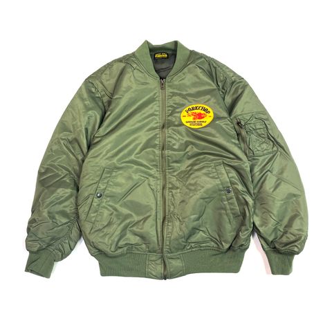 FIRE UP MA-1 JACKET  (OLIVE) / ワッペン MA-1