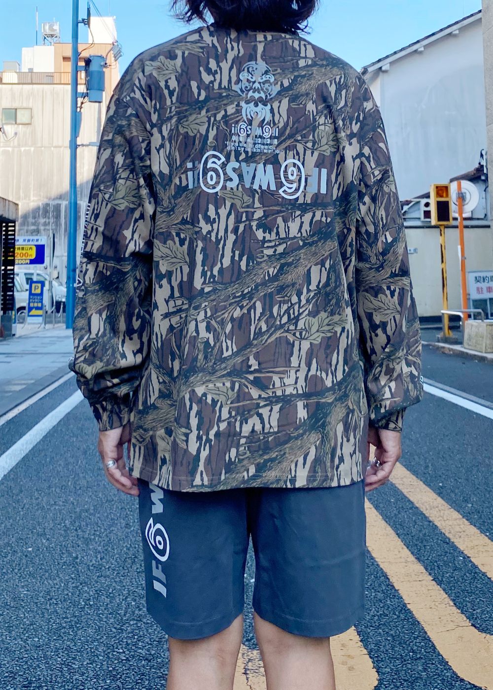 The H&S L/S Tee (CAMO) / 西浦徹 コラボ ロンT